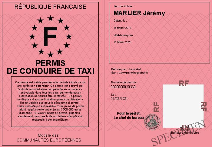 diplome taxi